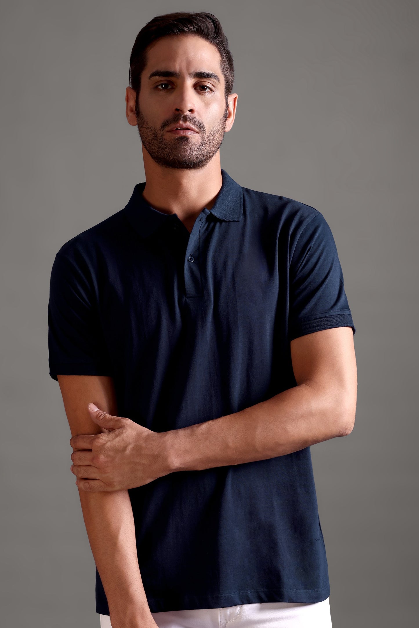 100% Pure Supima Cotton Polo - Night Fall (Navy) - String Scape