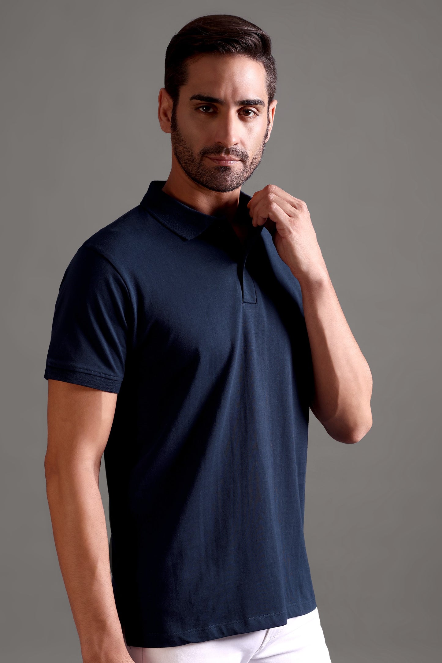 100% Pure Supima Cotton Polo - Night Fall (Navy) - String Scape
