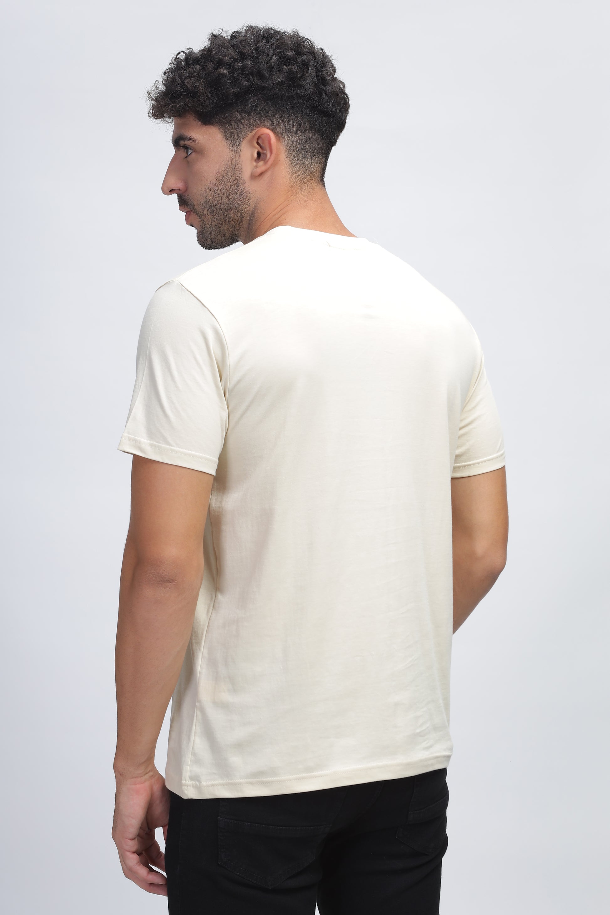 100% Pure Supima Cotton Crew Neck - Beach (Beige) - String Scape