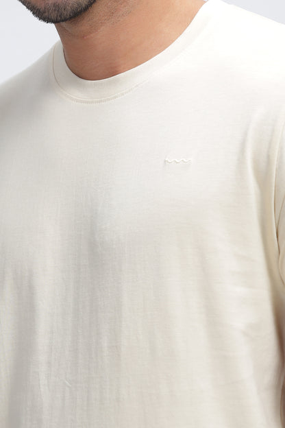 100% Pure Supima Cotton Crew Neck - Beach (Beige) - String Scape
