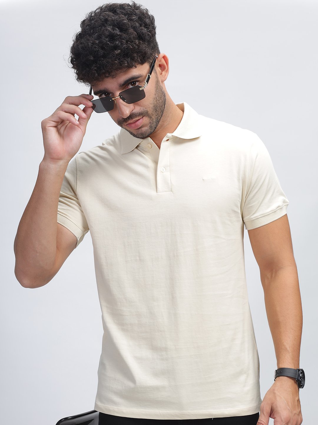 100% Pure Supima Cotton Polo - Beach (Beige) - Image 1