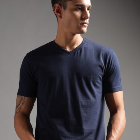 100% Pure Supima Cotton V Neck - Night Fall (Navy)