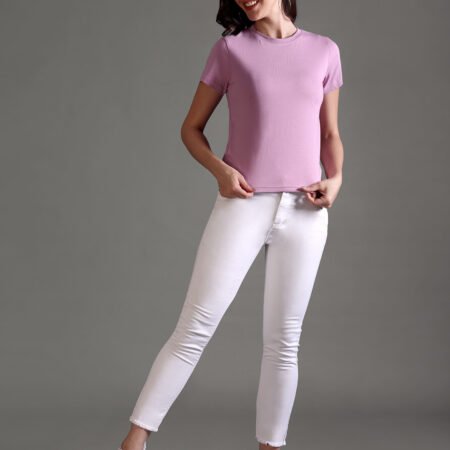 100% Pure Supima Cotton Crop Top - Blush (W)