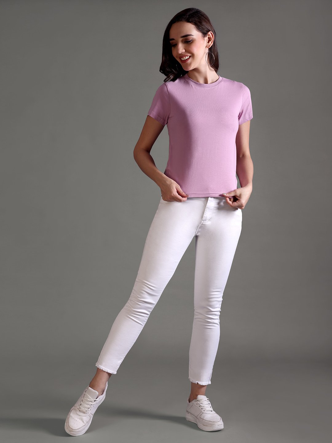 100% Pure Supima Cotton Crop Top - Blush (W) - Image 1