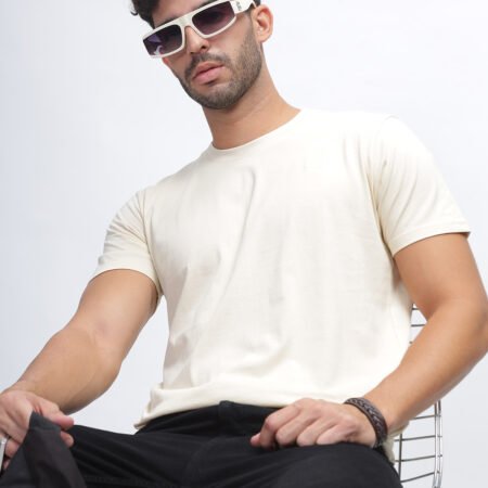 100% Pure Supima Cotton Crew Neck - Beach (Beige) - Image 2