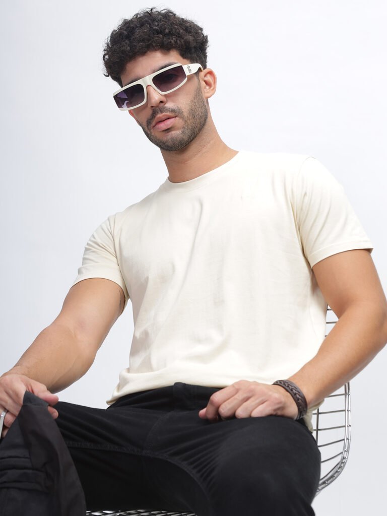 100% Pure Supima Cotton Crew Neck - Beach (Beige)