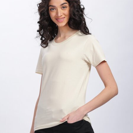 100% Pure Supima Cotton Crew Neck - Beach (Beige) (W) - Image 2