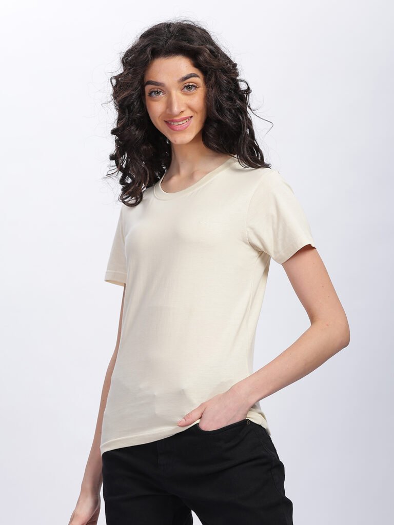 100% Pure Supima Cotton Crew Neck - Beach (Beige) (W)