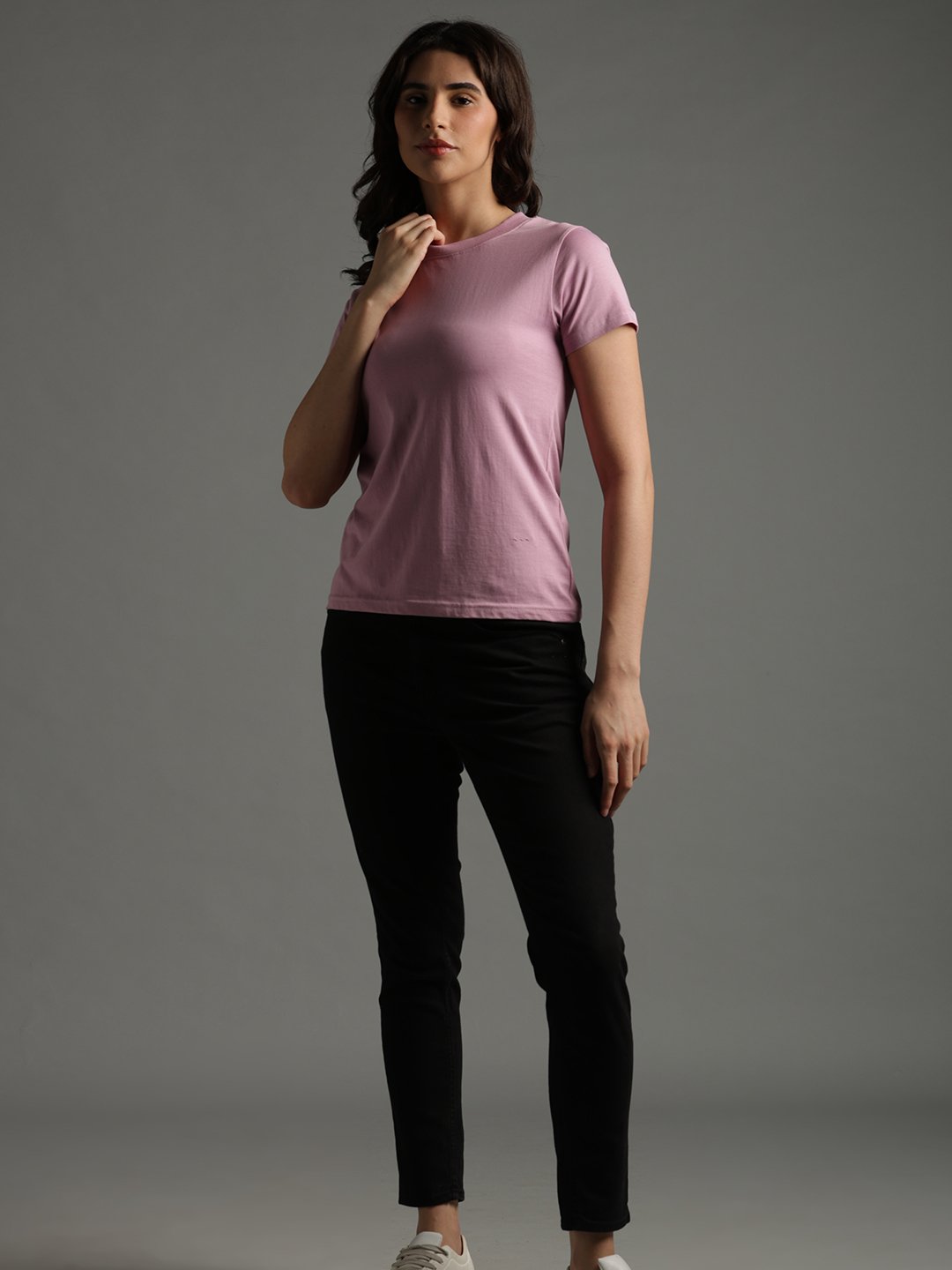 100% Pure Supima Cotton Crew Neck - Blush (W) - Image 2