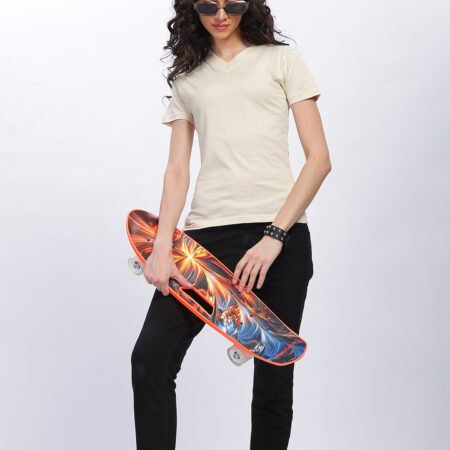 100% Pure Supima Cotton V Neck - Beach (Beige) (W) - Image 2