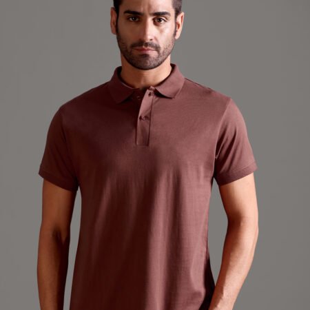 100% Pure Supima Cotton Polo - Rust (Deep Maroon) - Image 2