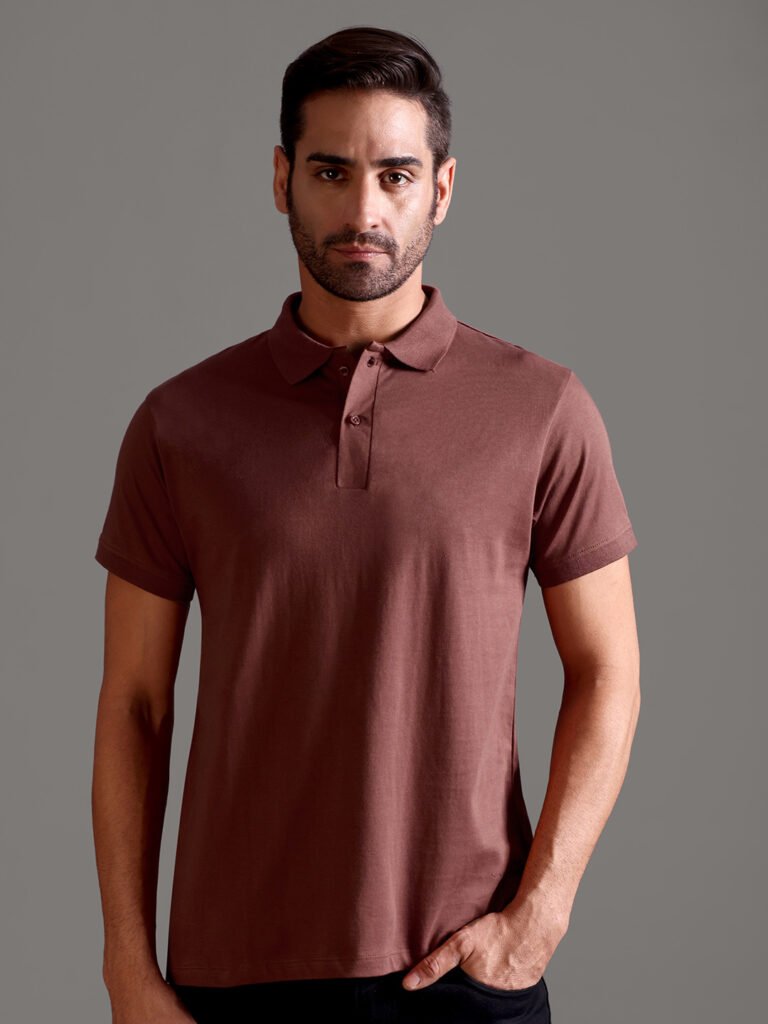 100% Pure Supima Cotton Polo - Rust (Deep Maroon)