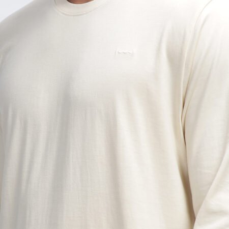 100% Pure Supima Cotton Crew Neck Full Sleeve - Beach (Beige) - Image 2