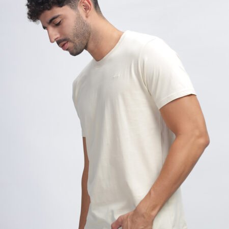 100% Pure Supima Cotton Crew Neck - Beach (Beige) - Image 3