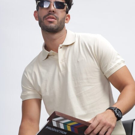100% Pure Supima Cotton Polo - Beach (Beige) - Image 3