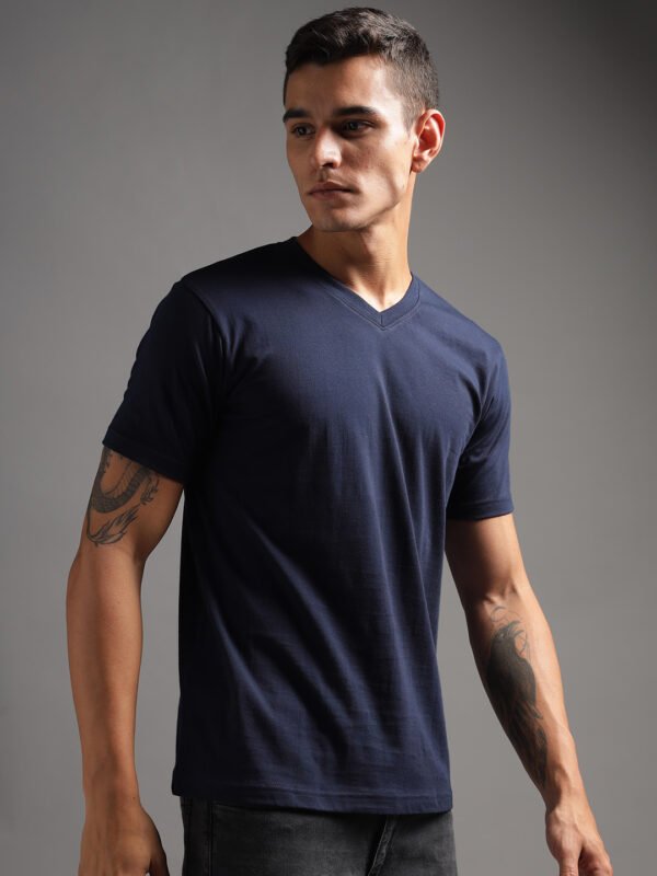 100% Pure Supima Cotton V Neck - Night Fall (Navy)