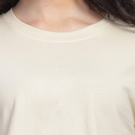 100% Pure Supima Cotton Super Crop Top - Beach (Beige) (W) - Image 3