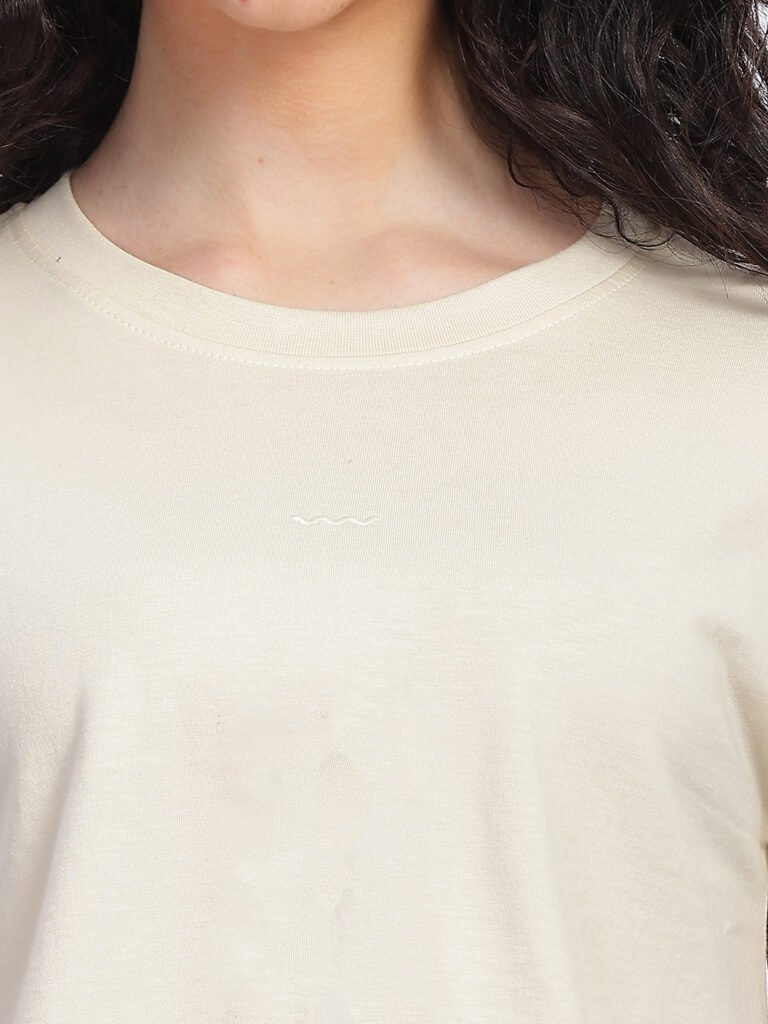 100% Pure Supima Cotton Super Crop Top - Beach (Beige) (W)