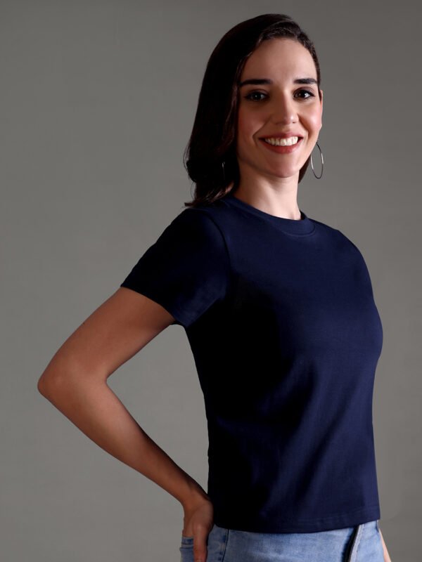 100% Pure Supima Cotton Crop Top - Night Fall (Navy) (W)