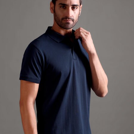 100% Pure Supima Cotton Polo - Night Fall (Navy) - Image 3