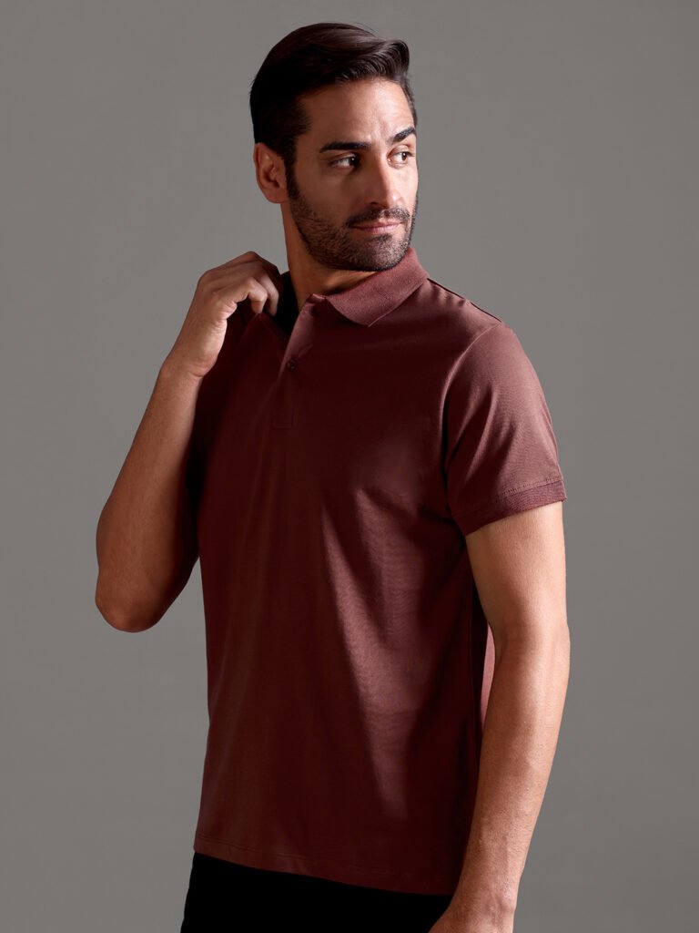 100% Pure Supima Cotton Polo - Rust (Deep Maroon)