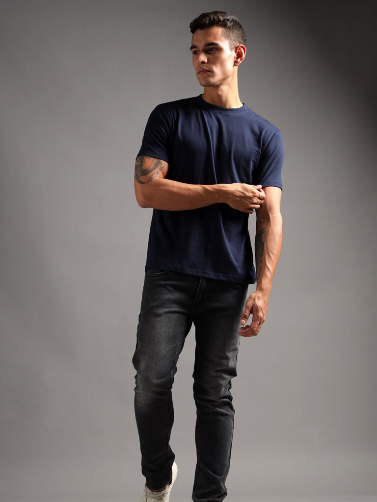 100% Pure Supima Cotton Crew Neck - Night Fall (Navy)