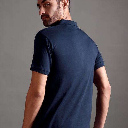 100% Pure Supima Cotton Polo - Night Fall (Navy) - Image 4