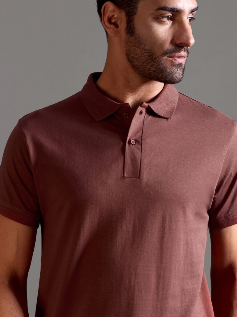 100% Pure Supima Cotton Polo - Rust (Deep Maroon)