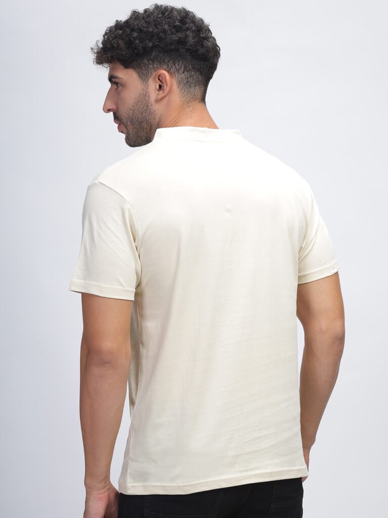 100% Pure Supima Cotton V Neck - Beach (Beige)