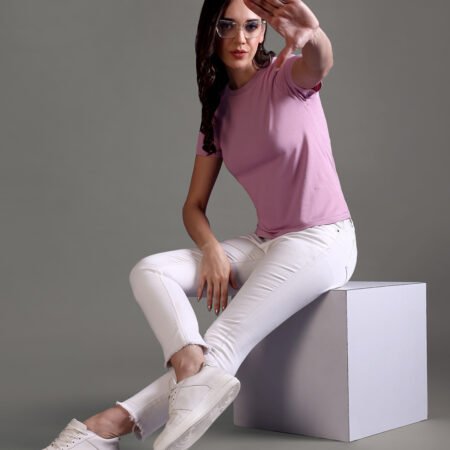 100% Pure Supima Cotton Crop Top - Blush (W) - Image 5