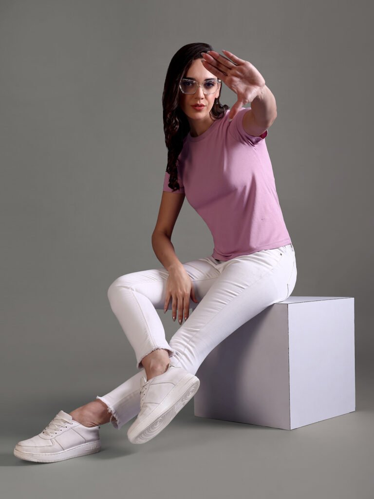 100% Pure Supima Cotton Crop Top - Blush (W)