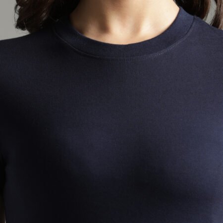 100% Pure Supima Cotton Crew Neck - Night Fall (Navy) (W) - Image 5