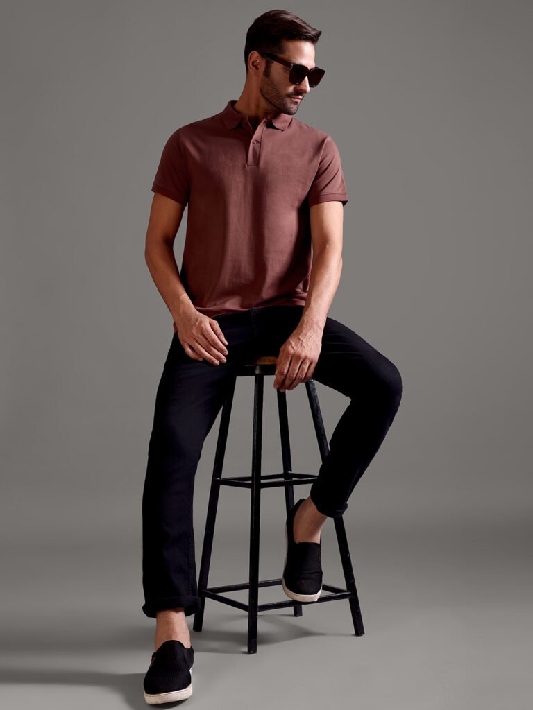 100% Pure Supima Cotton Polo - Rust (Deep Maroon)