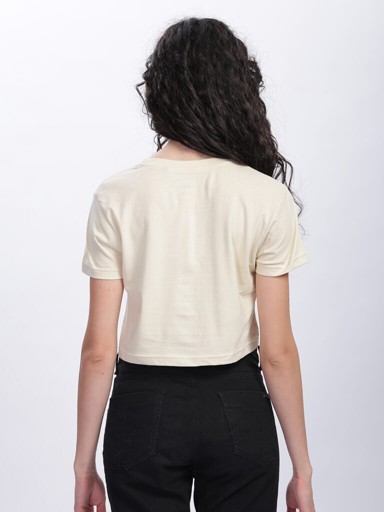 100% Pure Supima Cotton Super Crop Top - Beach (Beige) (W)