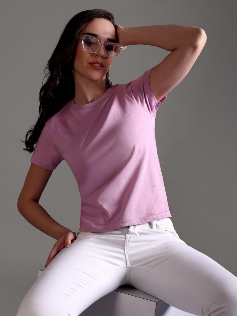 100% Pure Supima Cotton Crop Top - Blush (W)