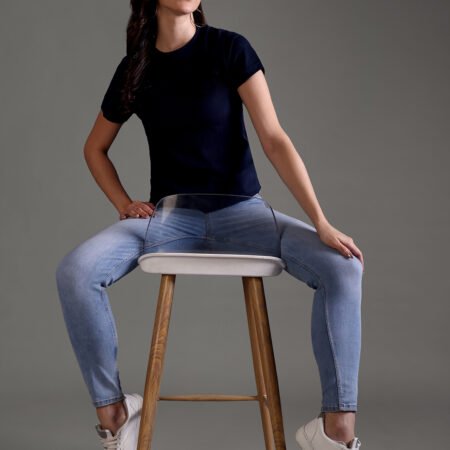100% Pure Supima Cotton Crop Top - Night Fall (Navy) (W) - Image 6