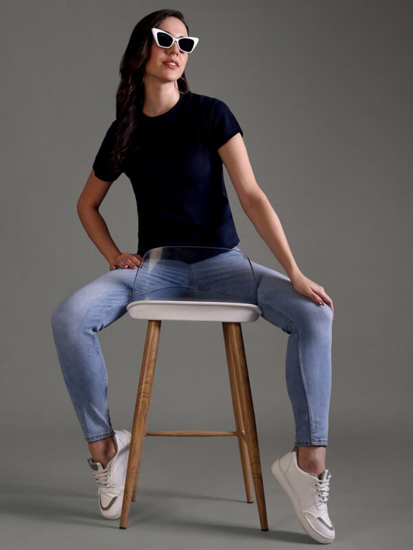 100% Pure Supima Cotton Crop Top - Night Fall (Navy) (W)