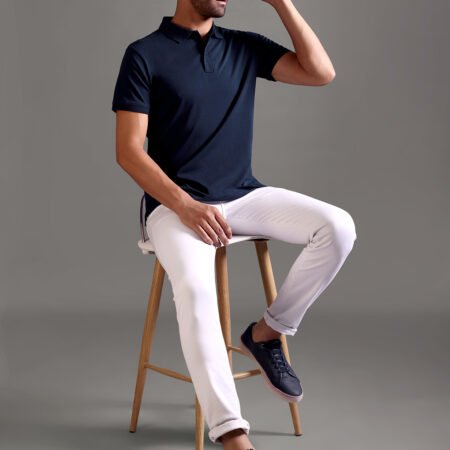 100% Pure Supima Cotton Polo - Night Fall (Navy) - Image 5