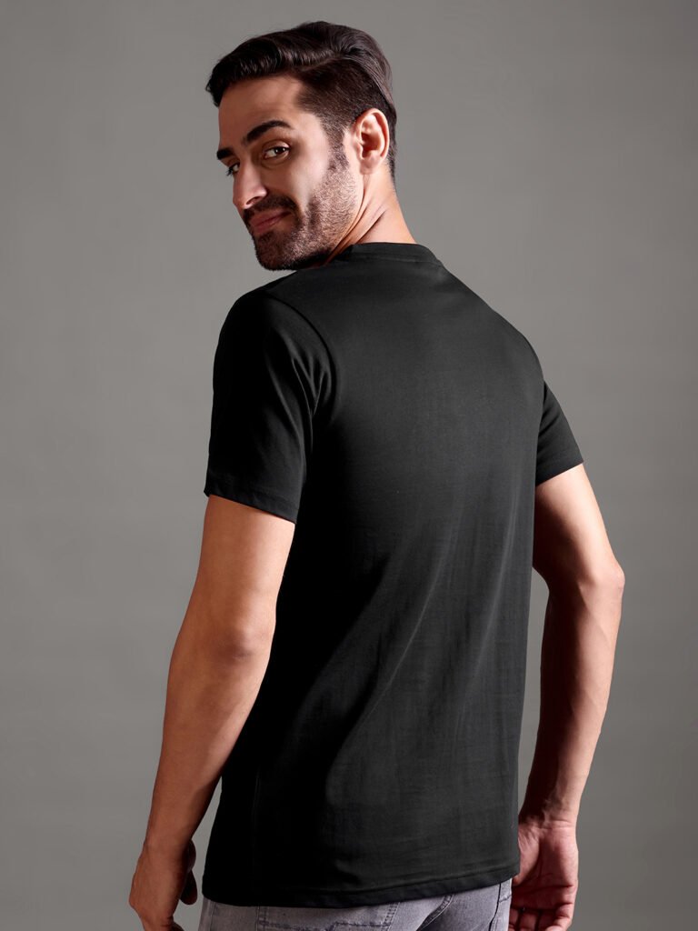 100% Pure Supima Cotton Crew Neck - Black
